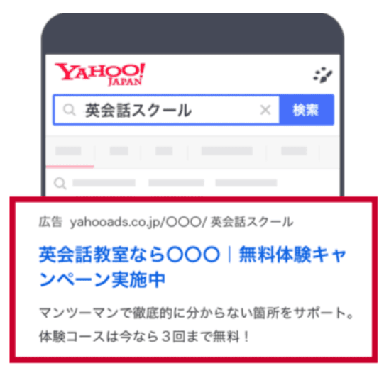 Yahoo検索広告　例