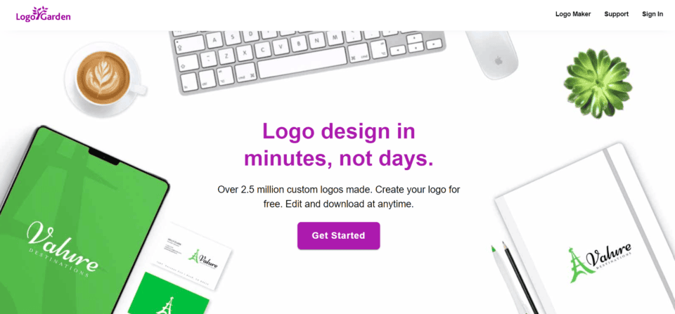 米国のデザイン制作会社が作ったロゴを使える「LogoGarden」