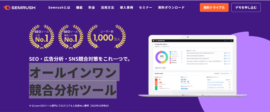 オールインワン競合分析ツールSEMRush