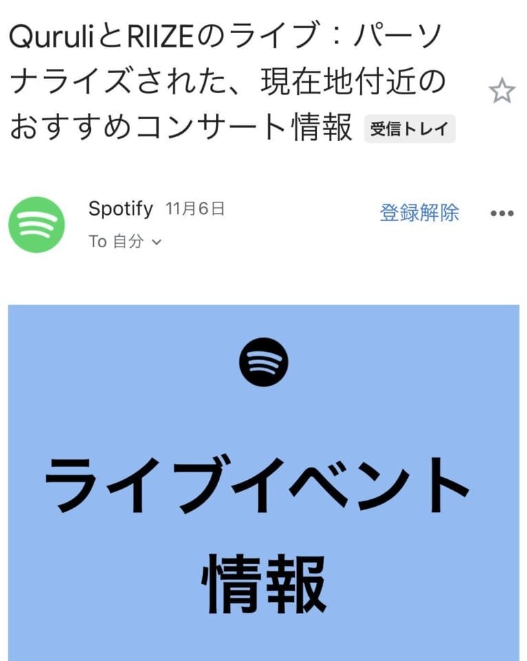 Spotifyメール